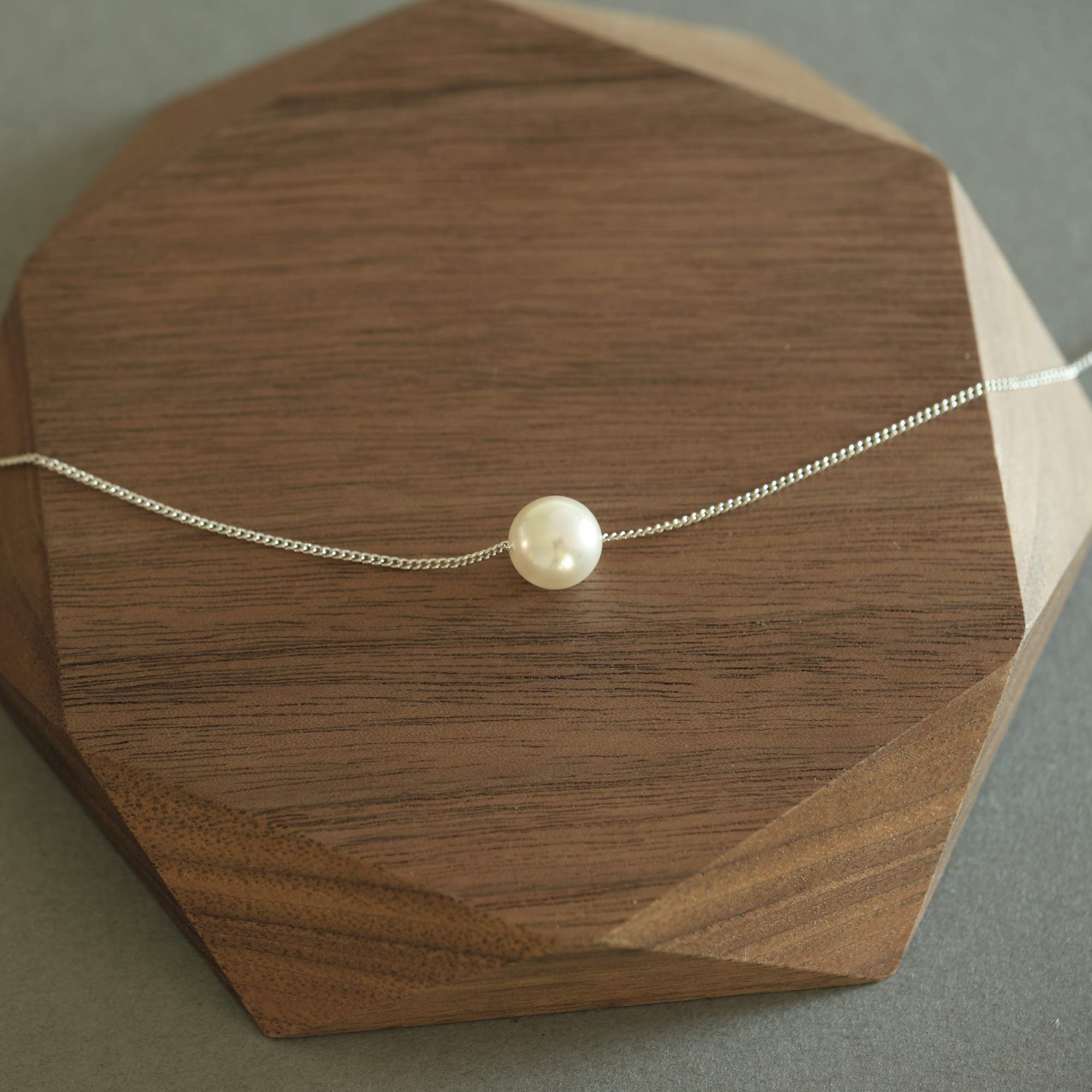 Swarovski Crystal Pearl Necklace for Women - Elegant Single Pearl Layered Necklace Jewelry Gift for Her, Perfect for Weddings, Parties & Special Occasions