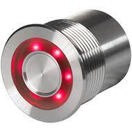 Piezo Momentary Switch 22mm - Metal Push Button with RGB Ring Illumination, 100mA @ 42-48VDC, 20 Million Operations - Perfect for Industrial Control Panels, Machinery, and Automation Equipment