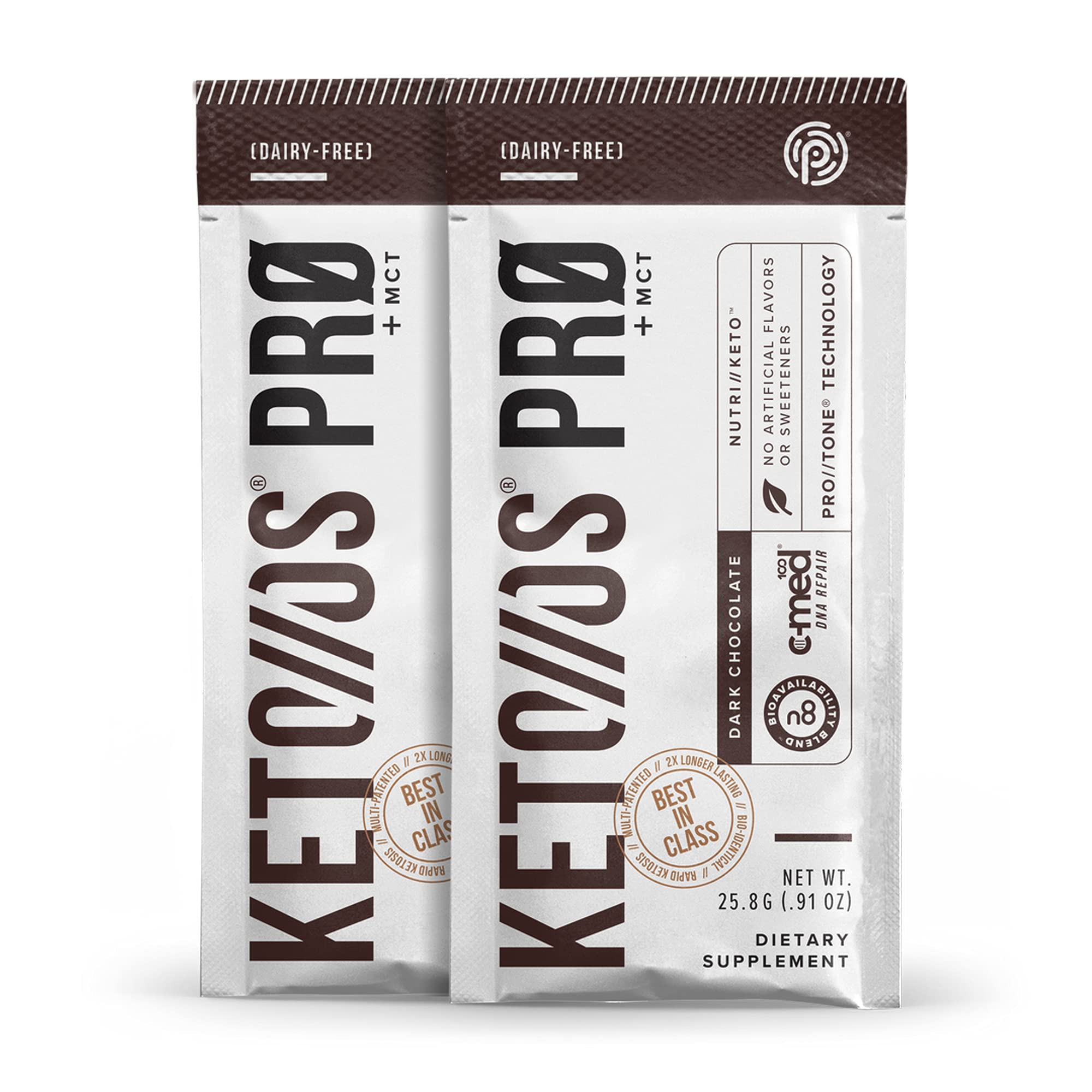 Pruvit Keto//OS Pro Dark Chocolate + MCT Ketones Supplement - 20 Pack for Energy Boost, Digestion & Anti-Aging | Perfect for Keto Diet, Weight Management & Active Lifestyle