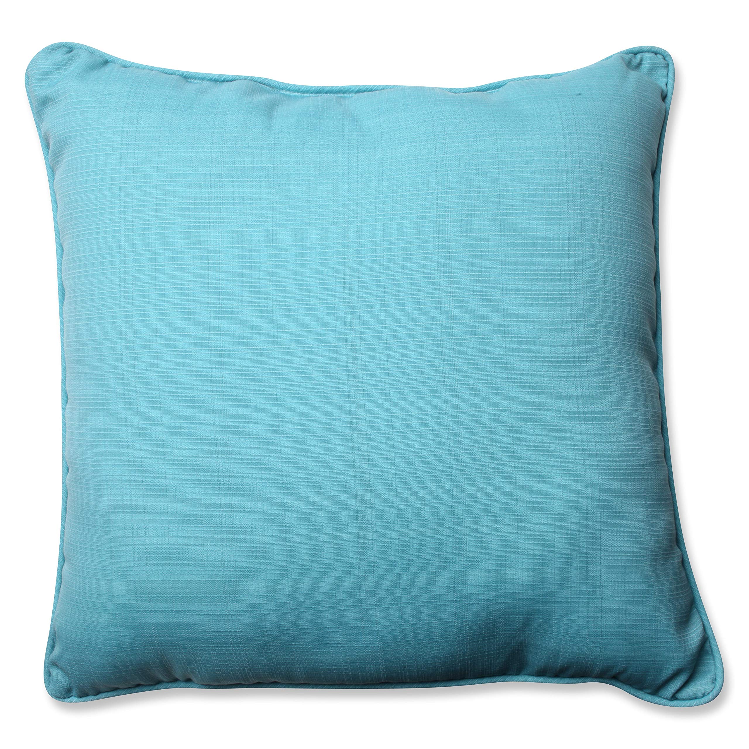 Pillow Perfect 25-Inch Blue Solid Forsyth Pool Floor Pillow - Indoor & Outdoor Waterproof Cushion for Poolside, Patio, Deck, and Lounge Chairs
