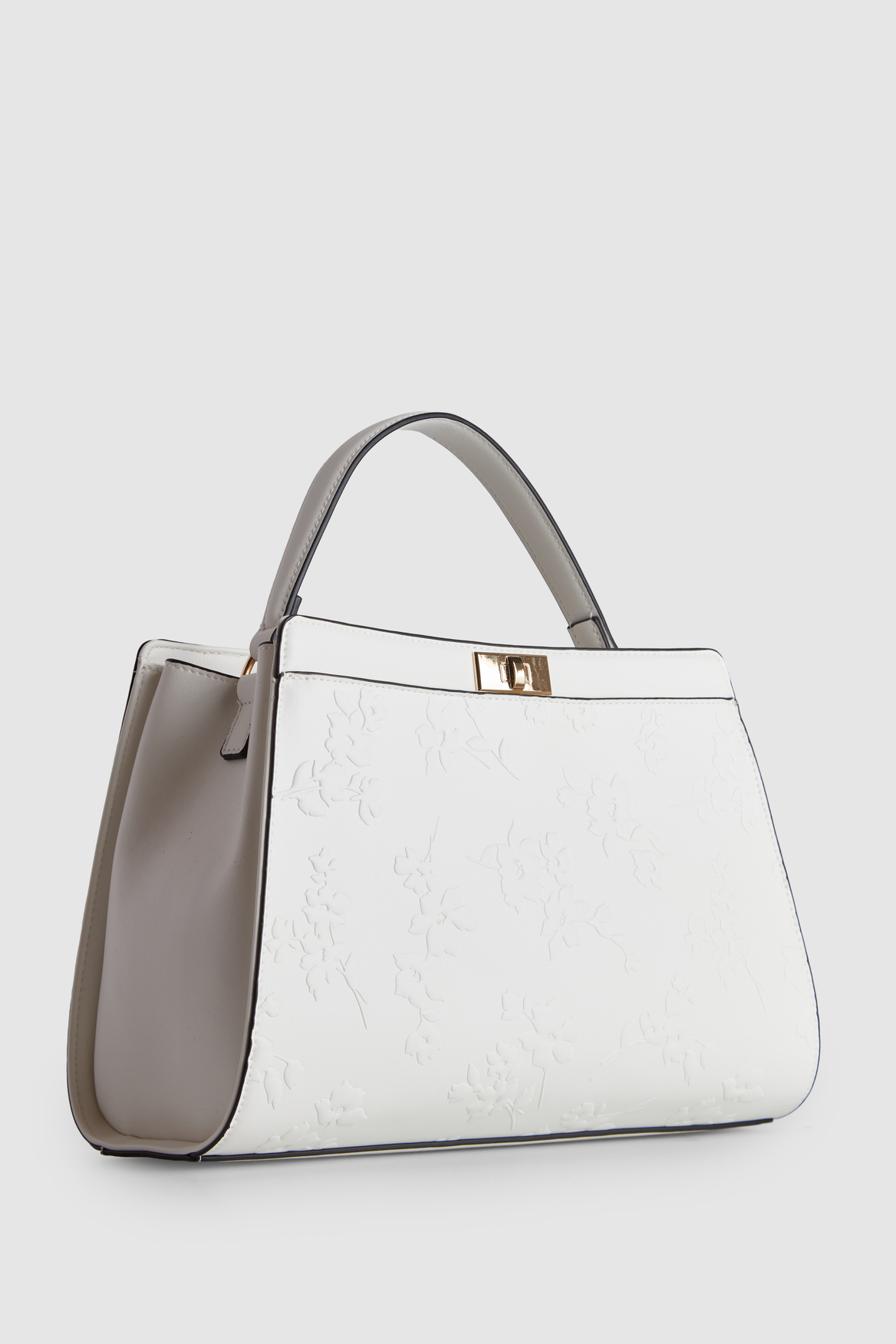 Stylish Posy Embossed Canvas Tote Bag for Women - Fashionable Large Shoulder Bag with Floral Design - Perfect for Shopping, Beach, Work & Everyday Use