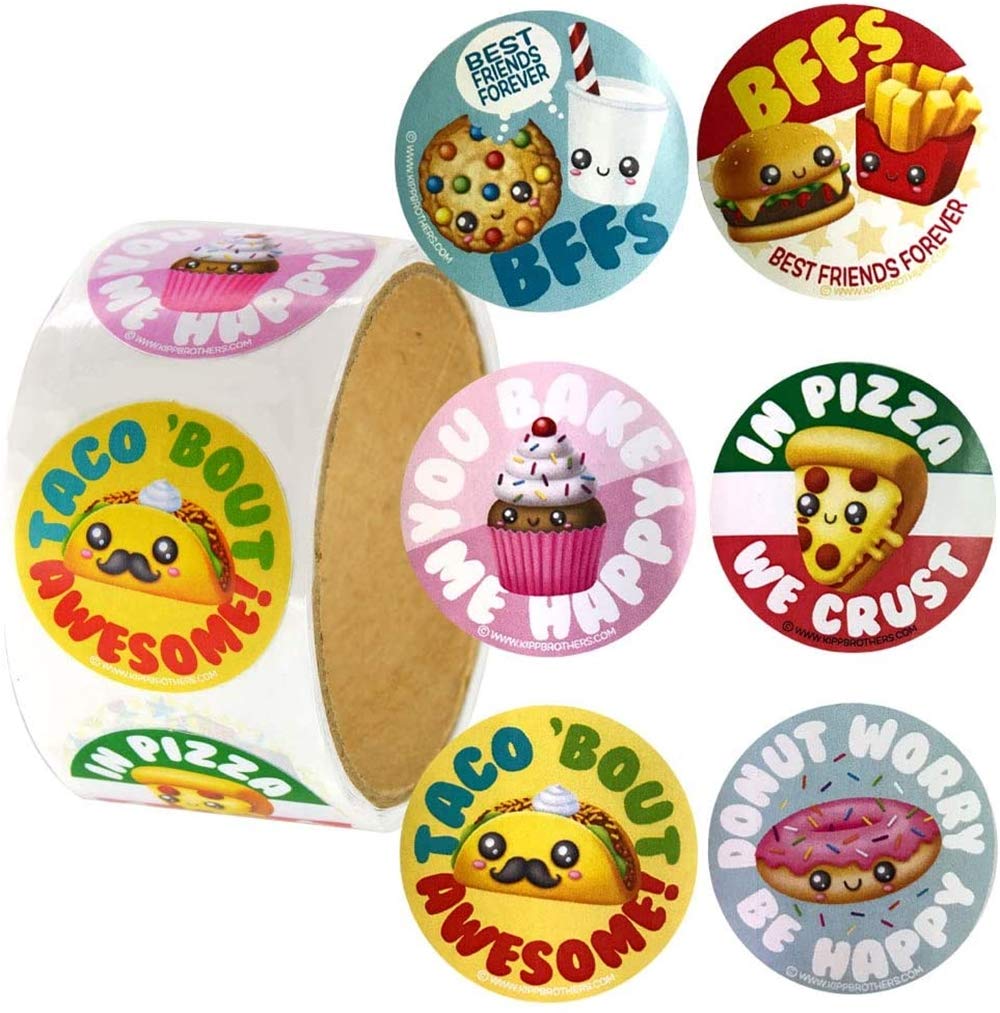 100 Pack Assorted Cute Food Stickers for Kids - Fun Decals for Scrapbooking, Water Bottles, Laptops & DIY Crafts - Kawaii Vinyl Stickers for School, Journals & Party Favors