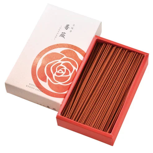 Premium Kousaido Kyoto Low Smoke Rose Incense Sticks - Delicate Floral Fragrance, 70g - Perfect for Meditation, Yoga & Home Aromatherapy
