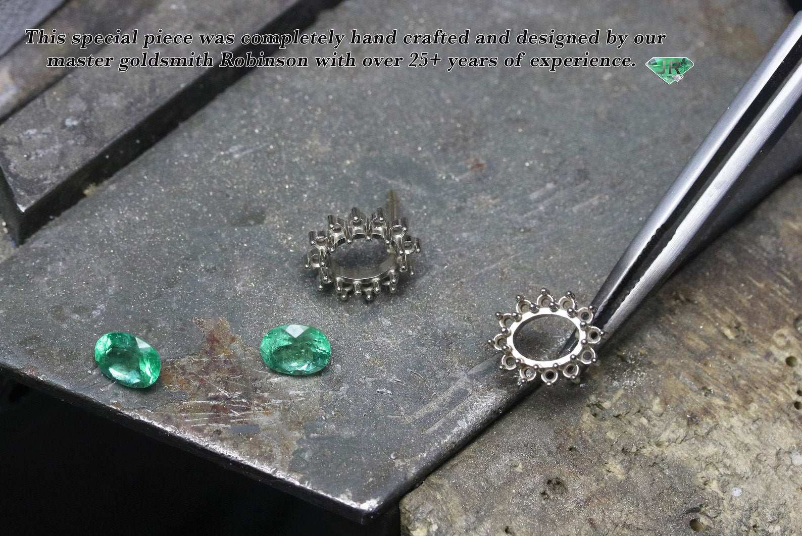 2.55 Carat Oval Emerald & Round Diamond Halo Earrings in 14K Gold - Perfect for Weddings, Parties & Special Occasions