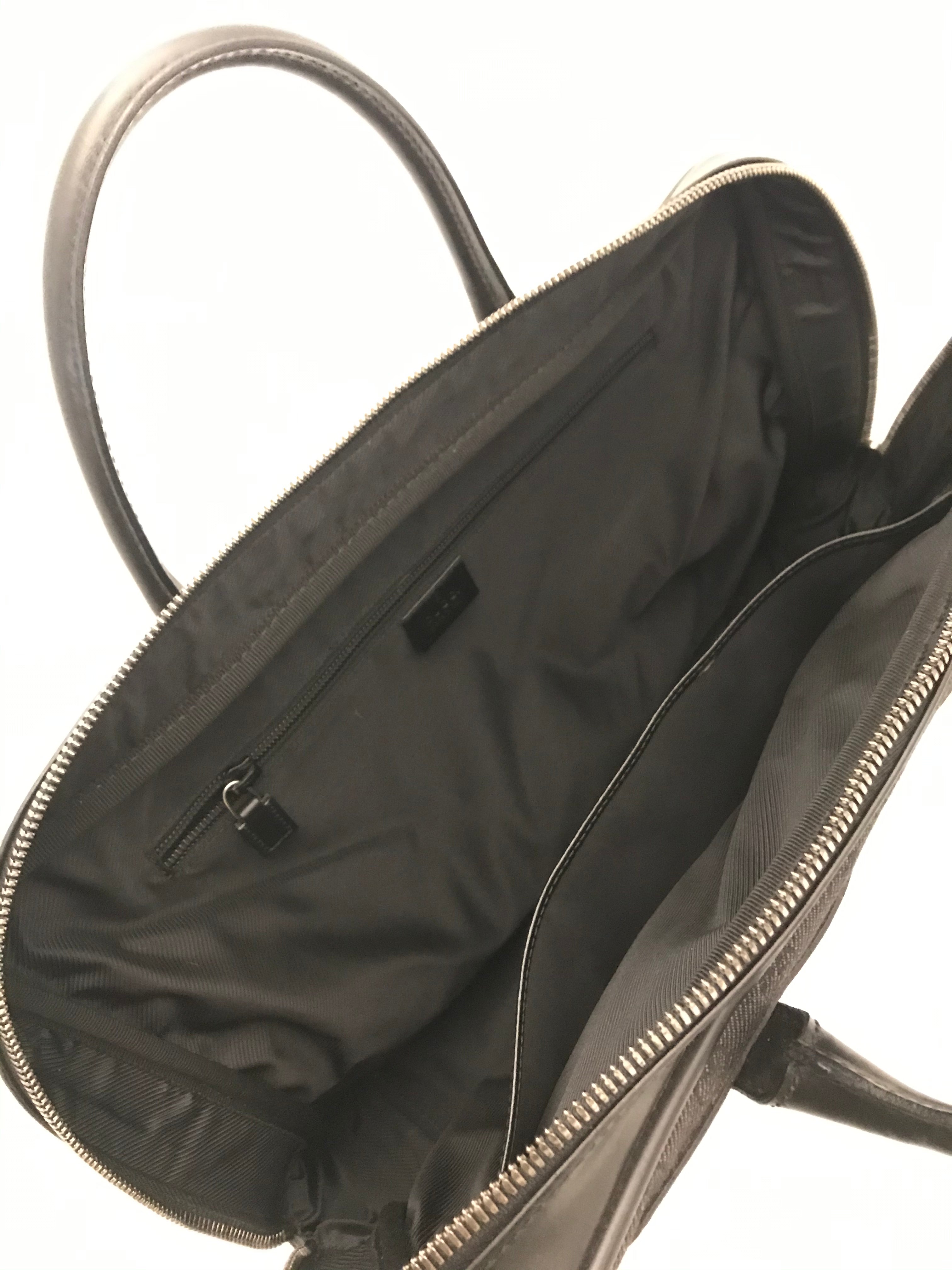 Luxury Leather & GG Canvas Briefcase for Men - Stylish Business Bag for Work, Office & Travel - Perfect for Professionals & Executives