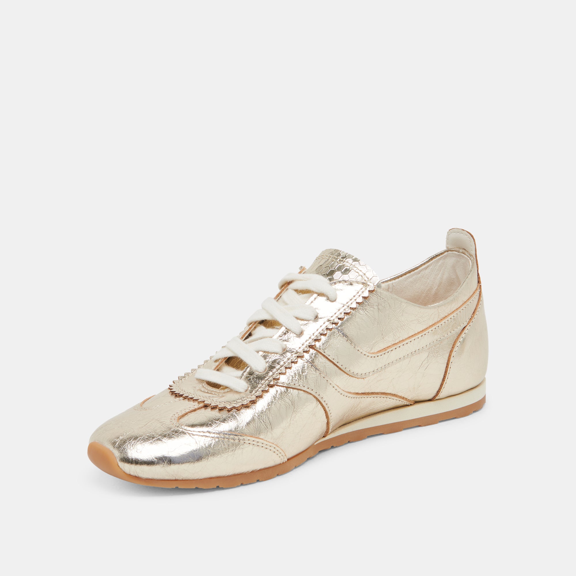 **Delany Sneakers Light Gold Crinkle Patent - Stylish & Comfortable Women's Fashion Shoes for Casual Wear & Everyday Outfits**