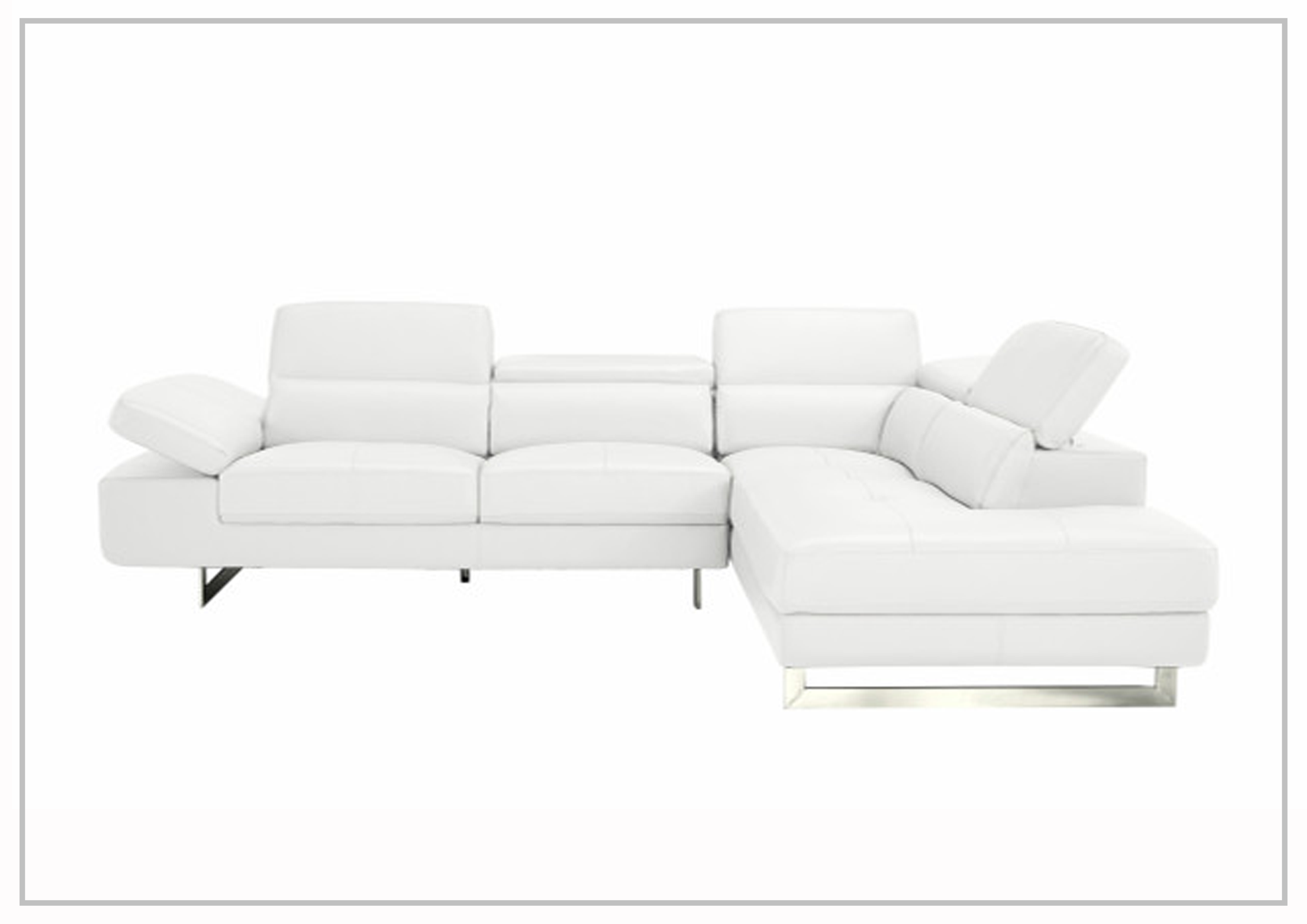 Gio Italia Cavour Mansion L-Shaped Italian Leather Sectional Sofa - Luxurious Modern Living Room Furniture for Home Theater & Family Gatherings