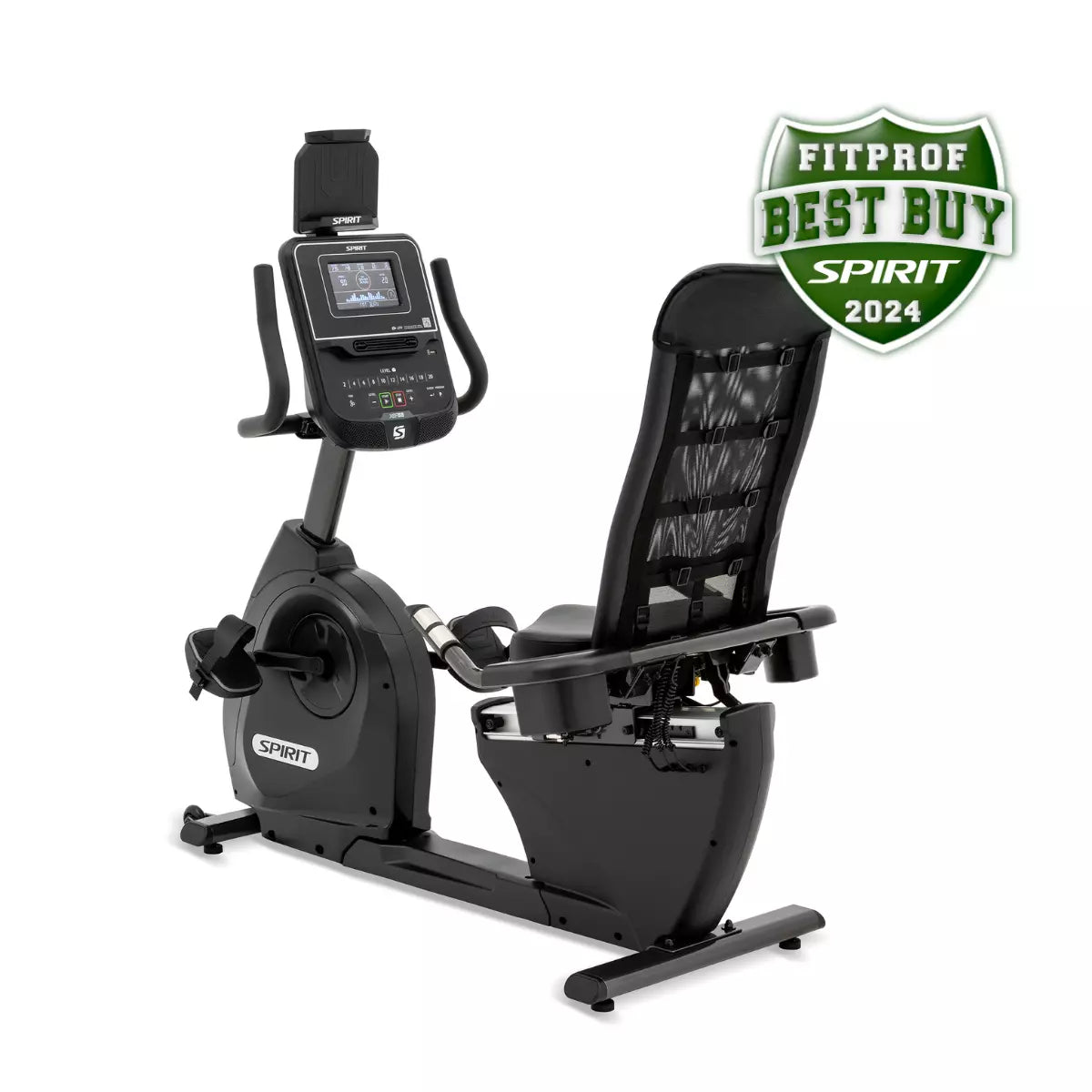 Spirit XBR55 Recumbent Exercise Bike for Home Gym - Comfortable Indoor Cycling Workout for Seniors & Low-Impact Cardio Training