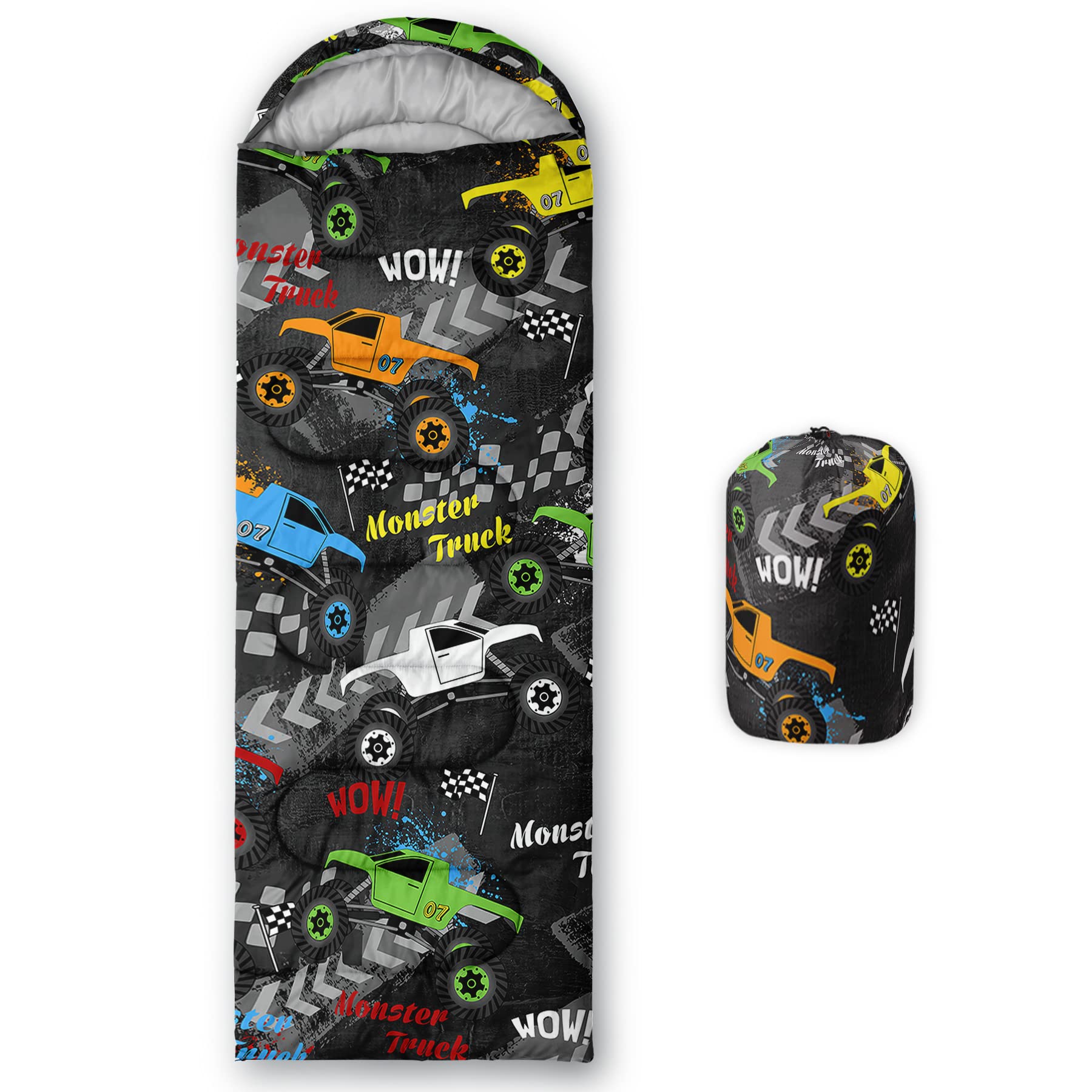 QOOMO 3 Season Lightweight Waterproof Sleeping Bag for Adults & Kids - Warm & Cool Weather Camping Gear for Travel, Hiking, Backpacking & Outdoor Adventures