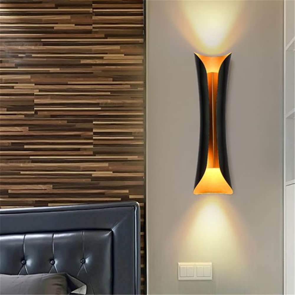 NIUYAO Modern H-Shaped Metallic Curl Wall Sconce - 21