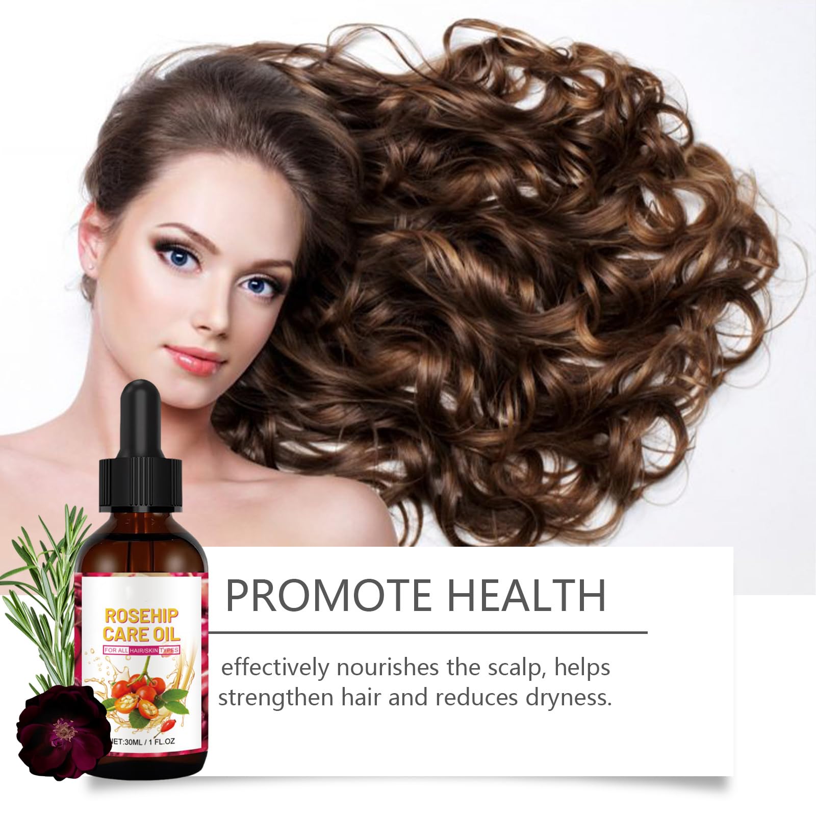 Organic Rosehip Seed Oil for Face - 100% Pure & Natural Anti-Aging Facial Oil for Women & Men - Hydrates, Brightens & Reduces Wrinkles - Perfect for Dry Skin, Night Routine & DIY Skincare