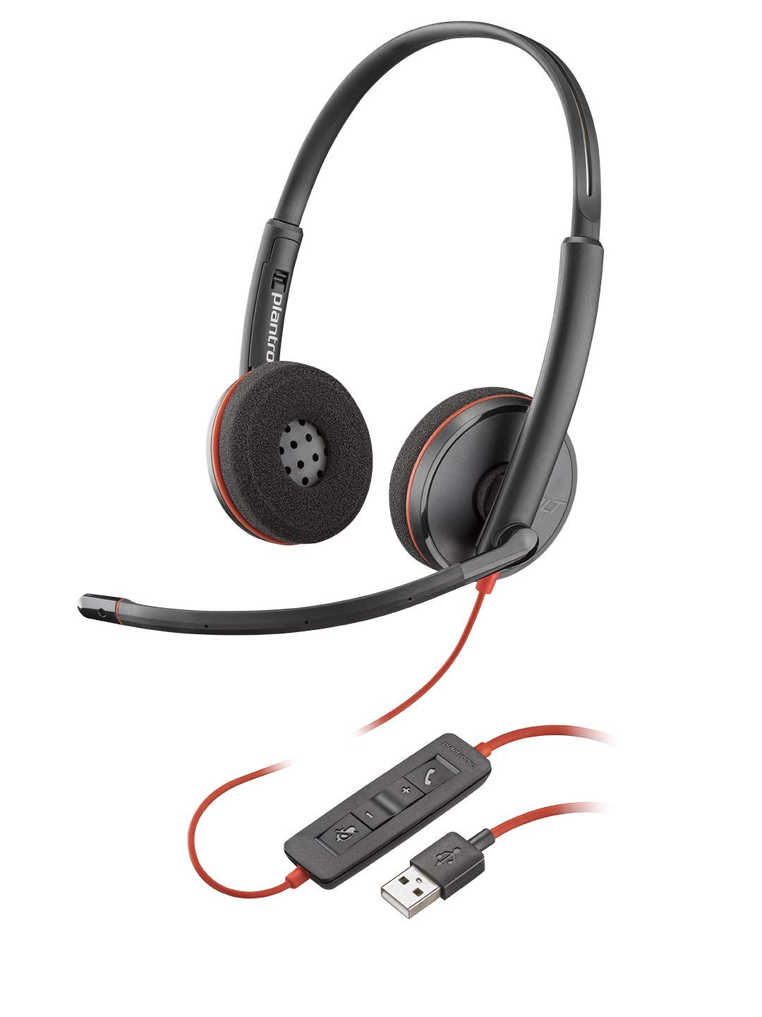 Plantronics Blackwire 3220 USB-A Mono Headset with Noise-Canceling Mic - Comfortable On-Ear Office Headphones for Clear Calls (Renewed) - Perfect for Remote Work, Call Centers & Business Communications