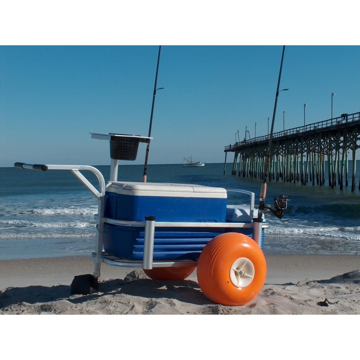 Angler's Fish N Mate 303 Fishing Cart Jr with Poly Wheels - Lightweight Portable Fishing Gear Cart for Beach, Shore & Boat Fishing - Perfect for Bait, Tackle & Equipment Transport