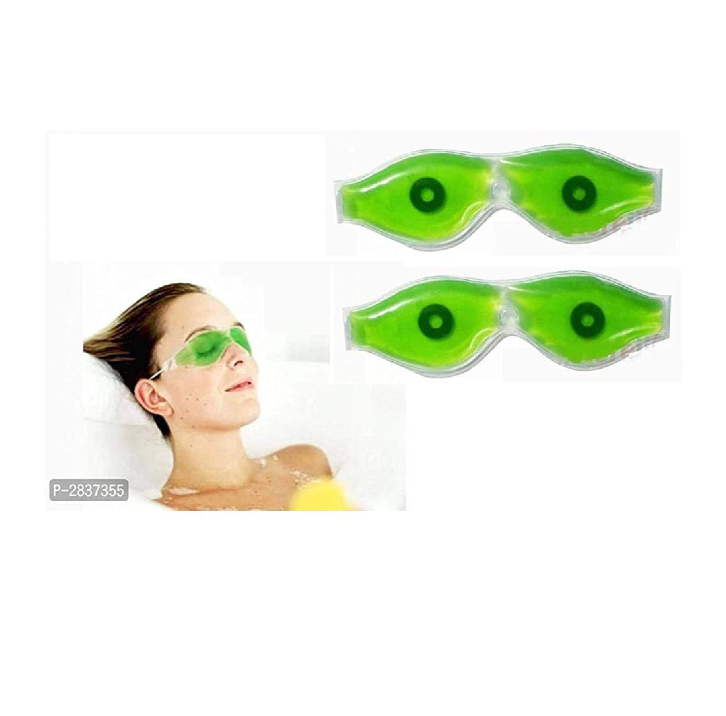 Cooling Aloe Vera Eye Mask for Dark Circles & Puffiness Relief - Soothing Gel Eye Patches for Sleep, Travel & Summer Use - Pack of 1