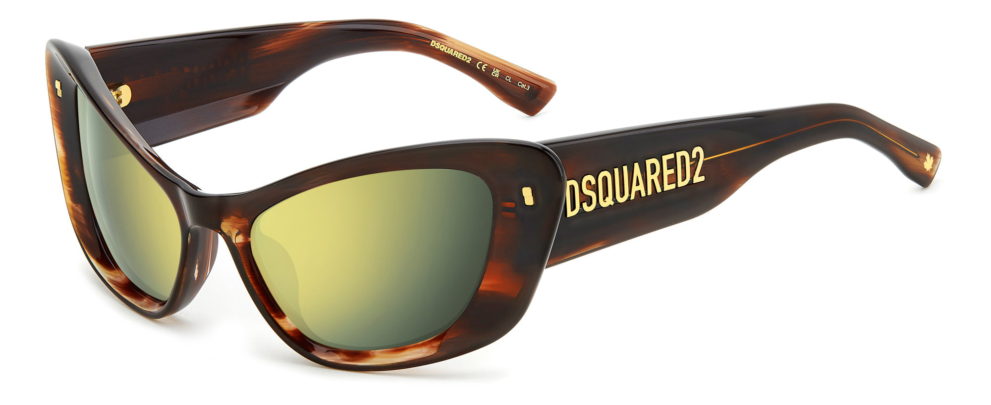 DSQUARED2 D2 0118/S Sunglasses - Polarized UV Protection Aviator Style for Men & Women - Perfect for Driving, Beach & Outdoor Activities