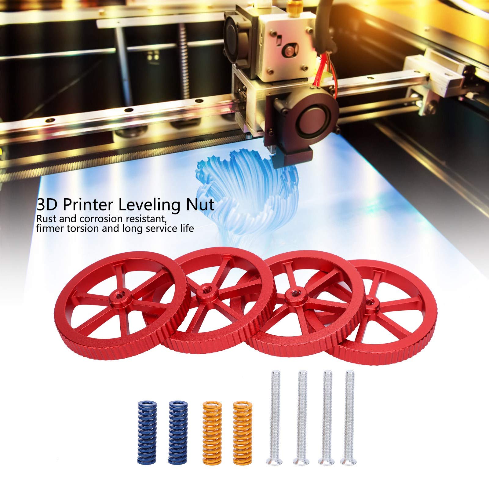 3D Printer Leveling Kit for CR-10S Pro, CR-10 Mini, CR-10S & CR-10 Plus – Durable, Wear-Resistant Bed Leveling Accessories | Perfect for 3D Printing Enthusiasts & DIY Projects