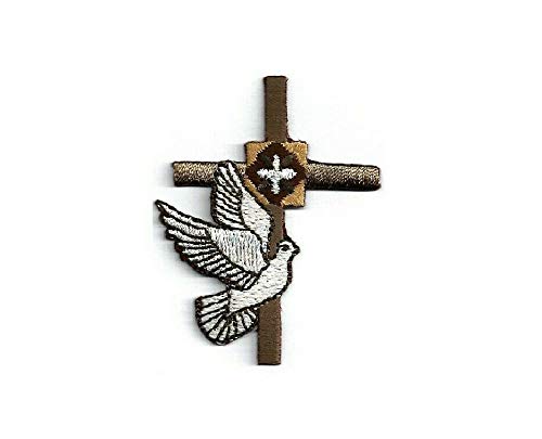 Holy Spirit Dove Embroidered Iron On Patch for Easter - Religious Applique for Clothing, Hats, Bags & DIY Crafts