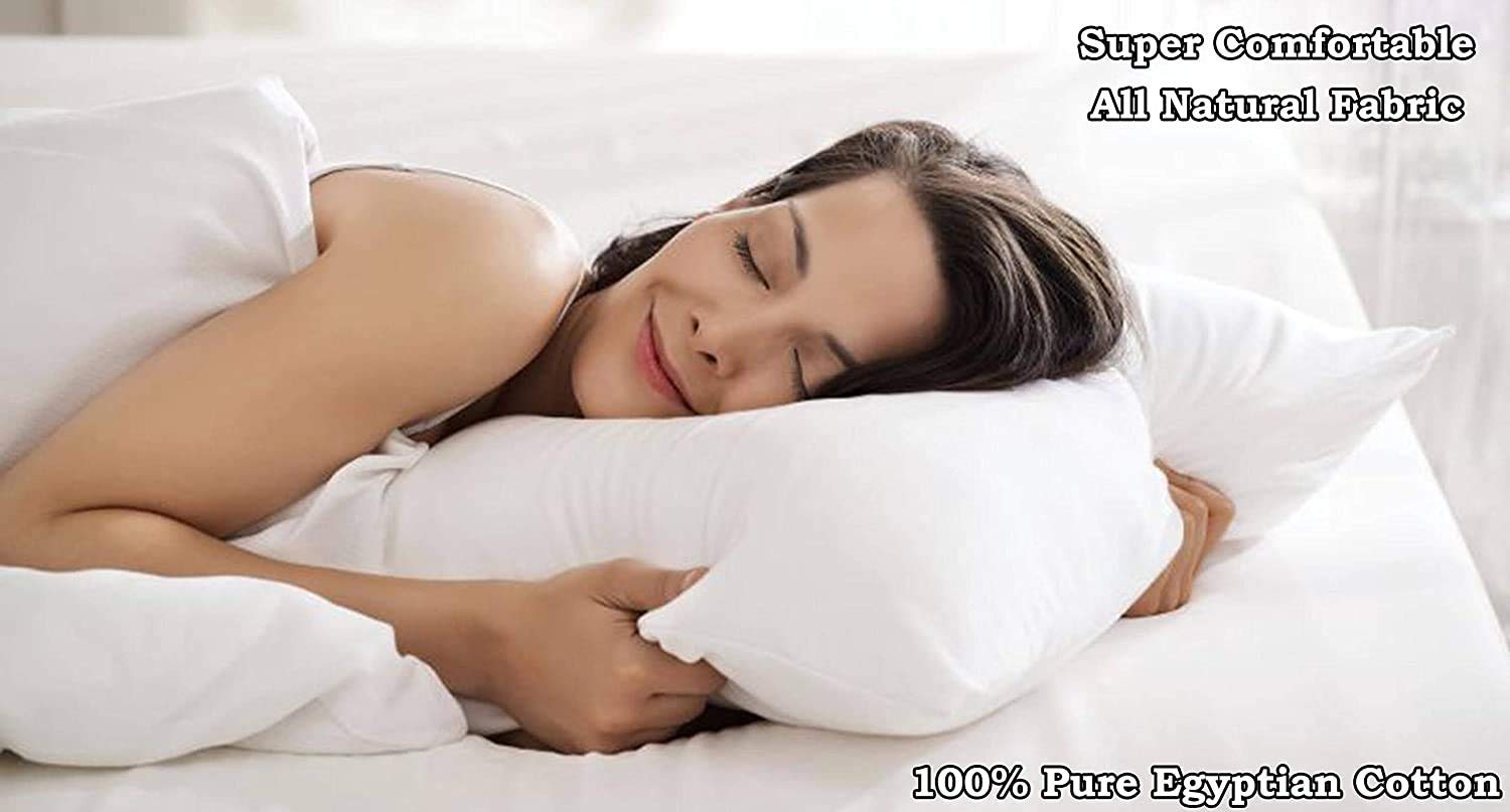 Premium 100% Egyptian Cotton 6-Piece Queen Bed Sheet Set - 600 Thread Count, Super Soft & Breathable - Fits Mattresses up to 21