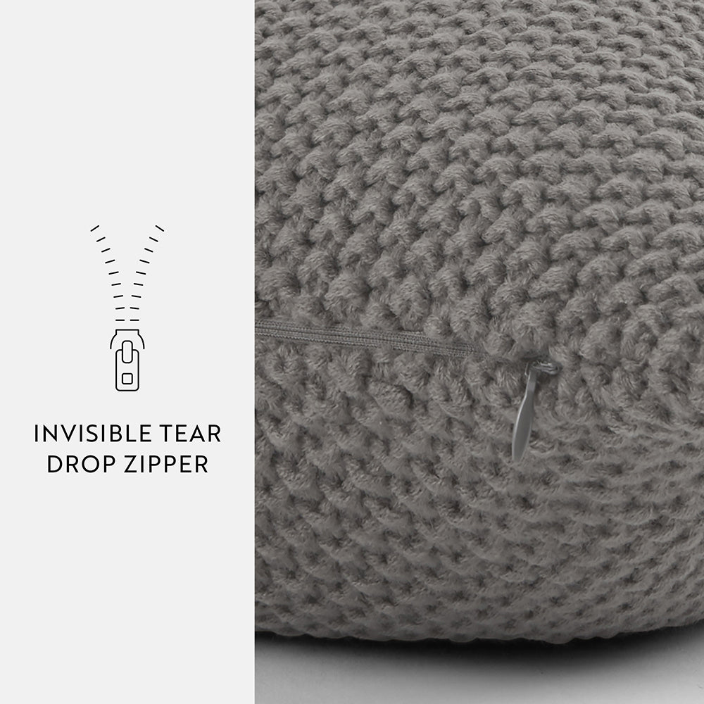 Cozy Seed Stitch Knit Throw Pillow Cover with Insert - Soft Decorative Cushion Cover for Living Room, Bedroom & Sofa - Perfect Home Decor Accent for Cozy Nights and Relaxation