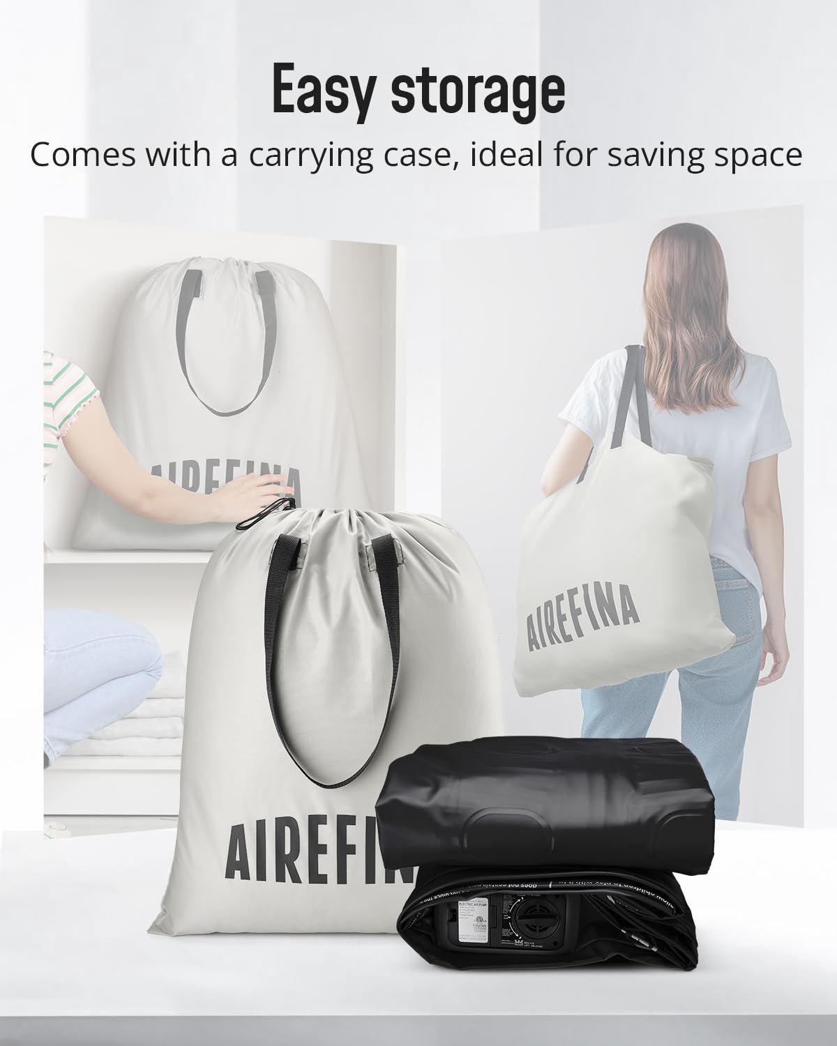 **Airefina King Size Air Mattress with Built-in Pump - 18