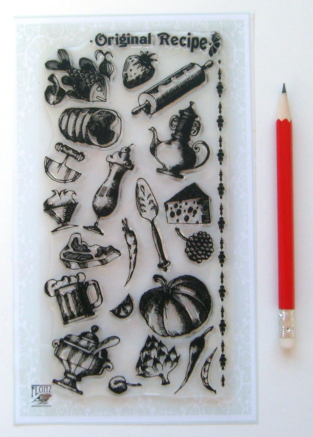 Original Recipe Vintage Kitchen Engraving Clear Stamps Set for DIY Scrapbooking, Card Making & Home Decor
