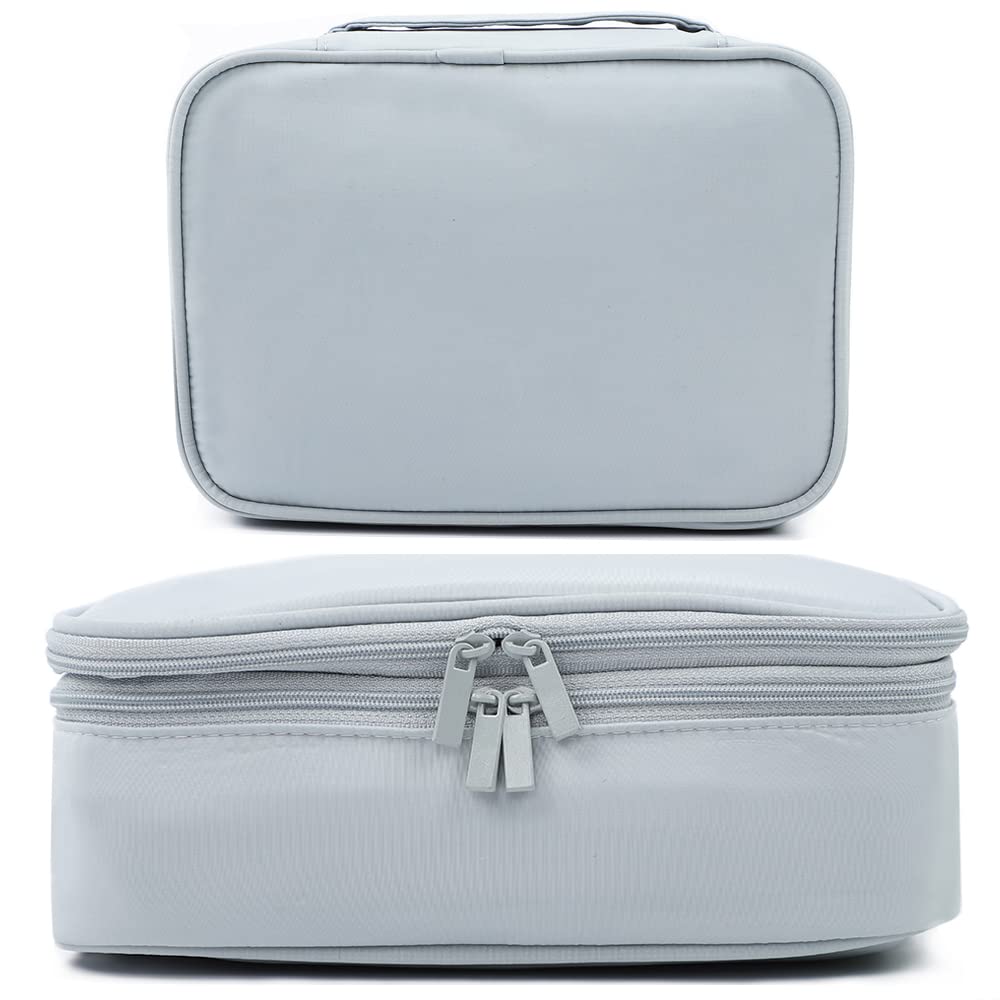 Beuniclo 2-Layer Zipper Nylon Cosmetic Bag - Lightweight Travel Makeup Organizer for Jewelry, Brushes & Toiletries | Perfect for Vacation, Gym & Daily Essentials Storage