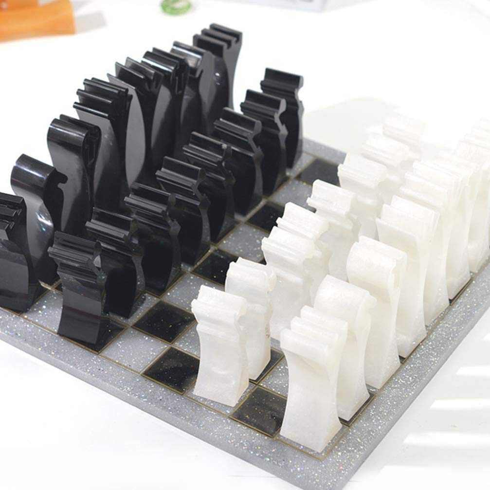 EXCEART 3D Chess Resin Molds Set - Includes King & Soldier Pieces for Epoxy Casting, DIY Crafts & Chocolate Making | Perfect for Board Game Lovers & Home Decor Projects