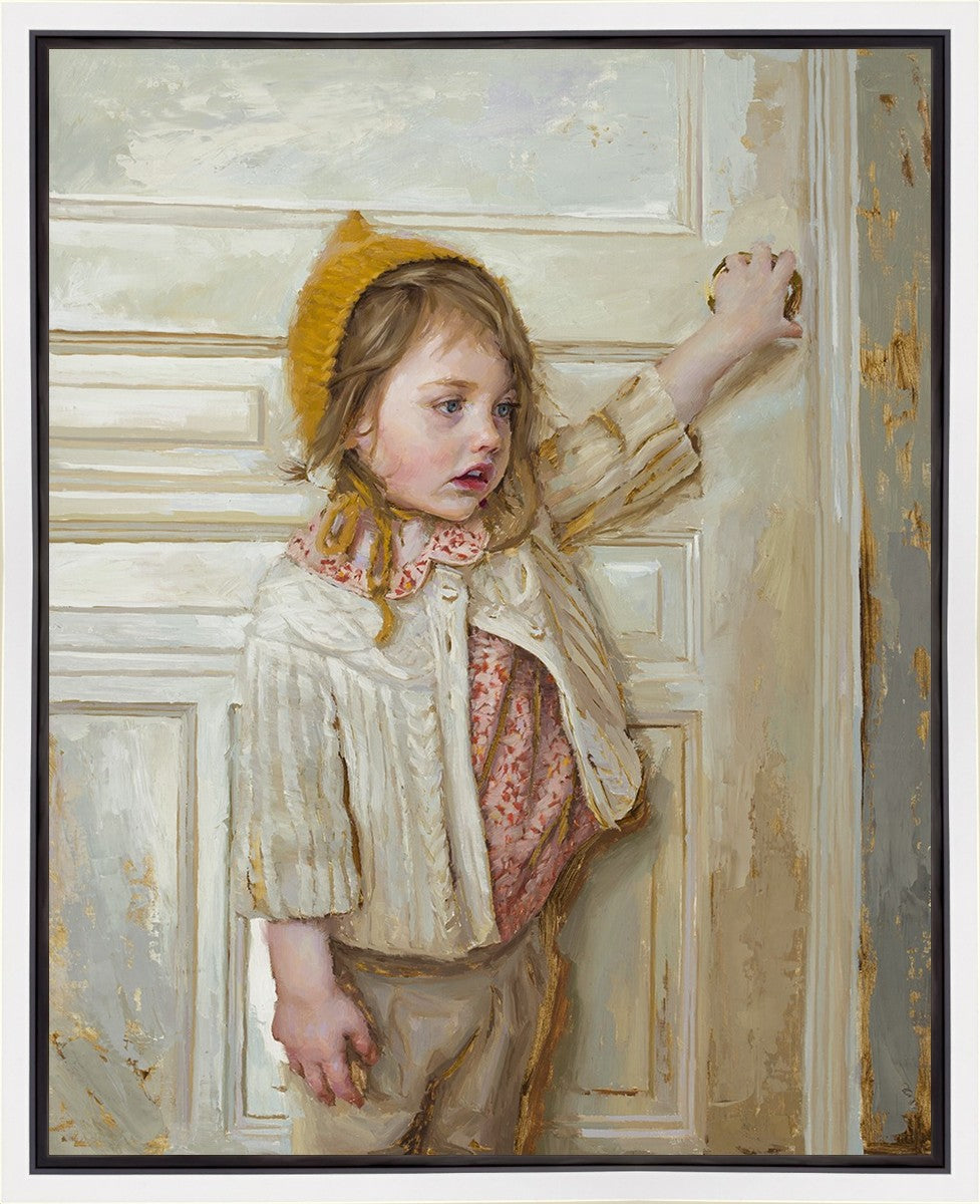 Girl in a White Doorway Gallery Wrap Canvas Art Print - Perfect for Living Room, Bedroom & Office Wall Decor