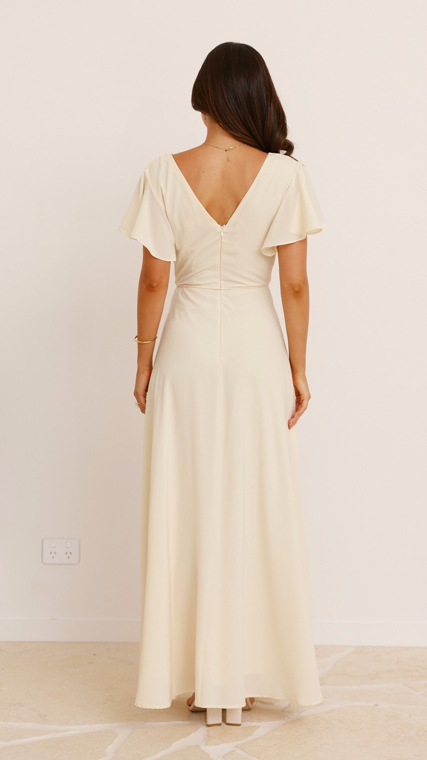 Charlize Women's Maxi Dress - Flowy Long Summer Dress in Yellow, Perfect for Beach Vacations, Parties & Casual Outings