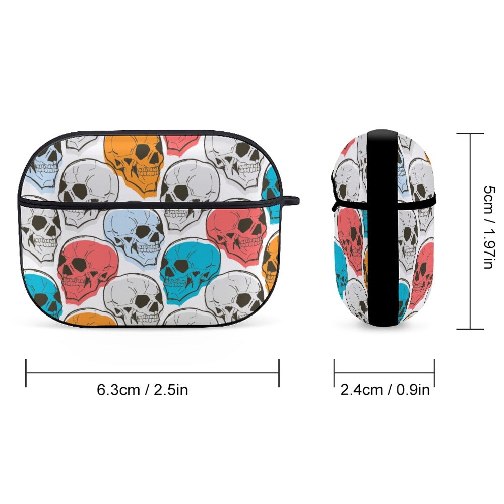 Colorful Skulls Protective Case for Apple AirPods Pro - Trendy Headphone Cover with Shockproof Design for Gym, Travel & Daily Use