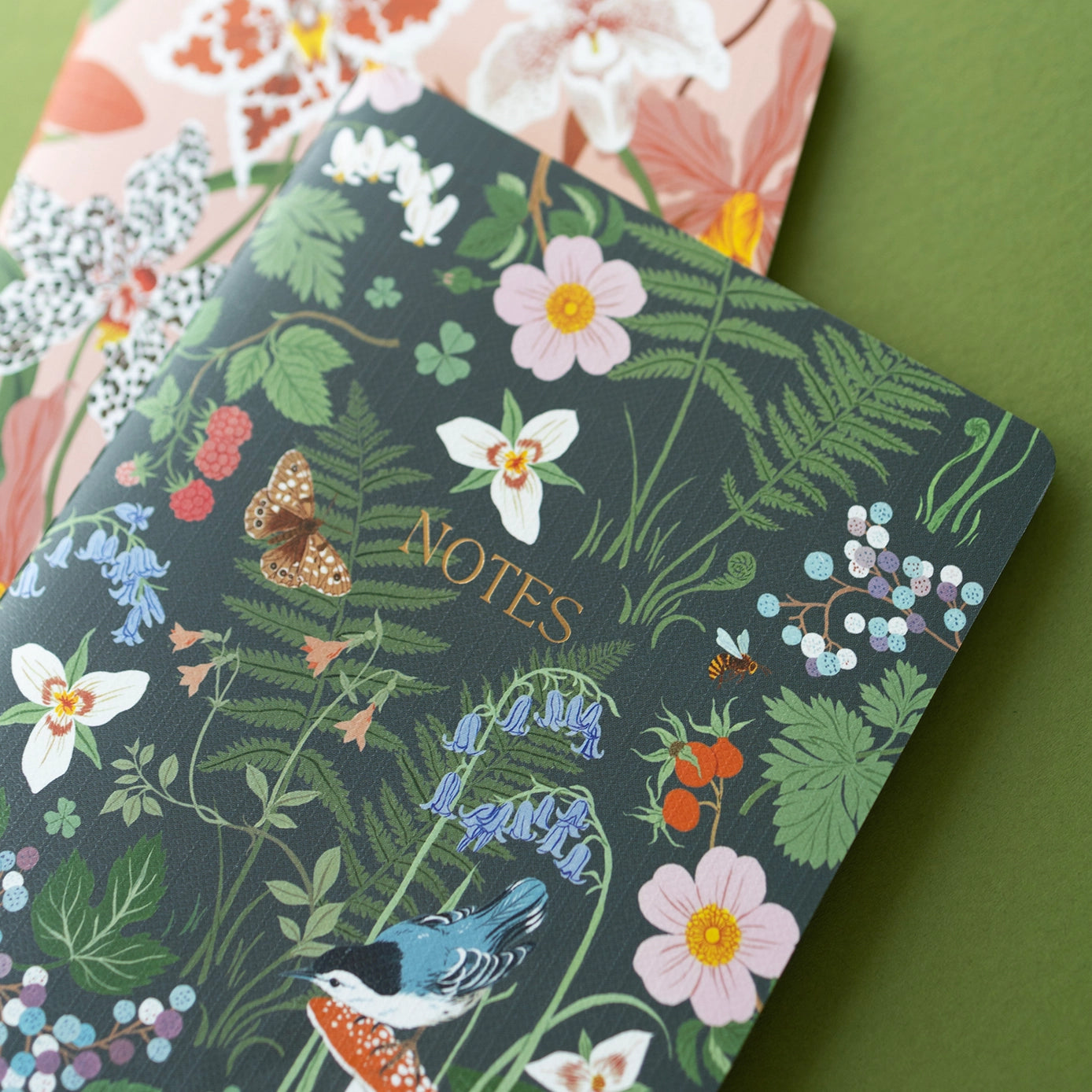 Botanica Paper Co. Softcover Grid Notebook - Woodland Design, Eco-Friendly Journal for Writing, Sketching & Note Taking - Perfect for Students, Artists & Office Use