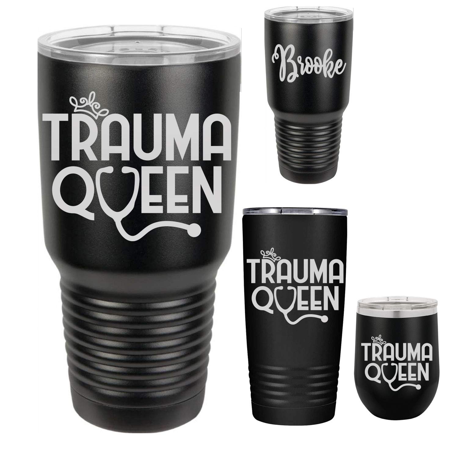 Personalized Engraved 30 oz Stainless Steel Tumbler for Nurses - RN, LPN, NP - Insulated Travel Mug - Perfect Gift for Medical Professionals & Healthcare Workers