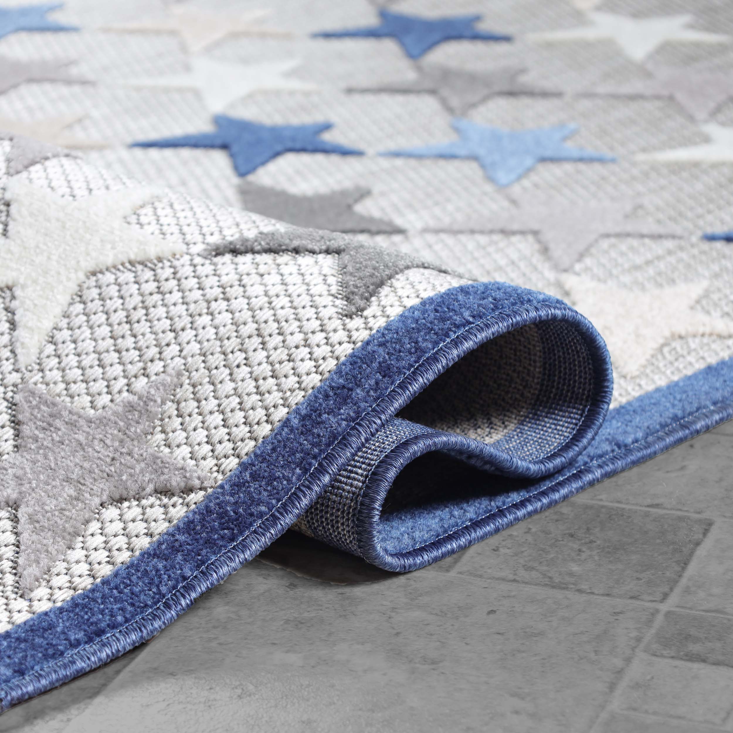 Juniper Modern Stars Area Rug - Soft Indoor/Outdoor Carpet for Living Room, Bedroom, Patio - Non-Slip Decorative Floor Mat for Home & Office