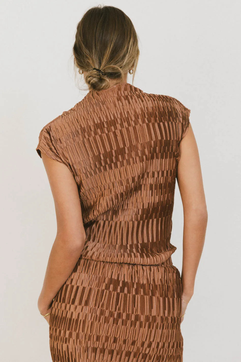 Dream Textured Copper Top for Women | Elegant Blouse for Casual & Evening Wear | Final Sale