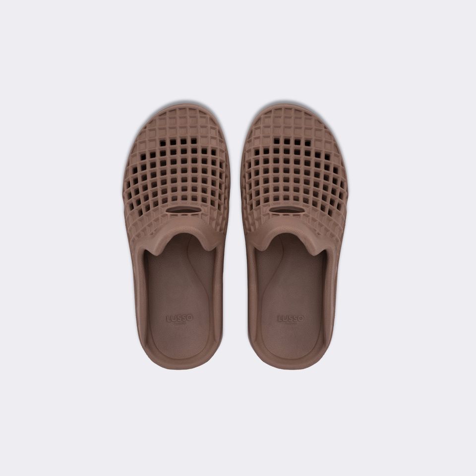 Lusso Scenario Slide Sandals for Men - Comfortable & Stylish Malt Color Slides - Perfect for Beach, Pool, and Casual Summer Wear