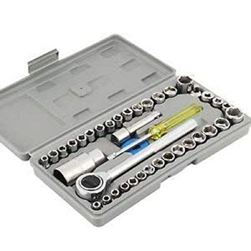 YOZONKY 40-in-1 Wrench Tool Kit with Screwdriver & Socket Set - Professional Automotive & Motorcycle Repair Tools for Car Maintenance, Home DIY Projects (Ideal for Mechanics, Handymen & Homeowners)