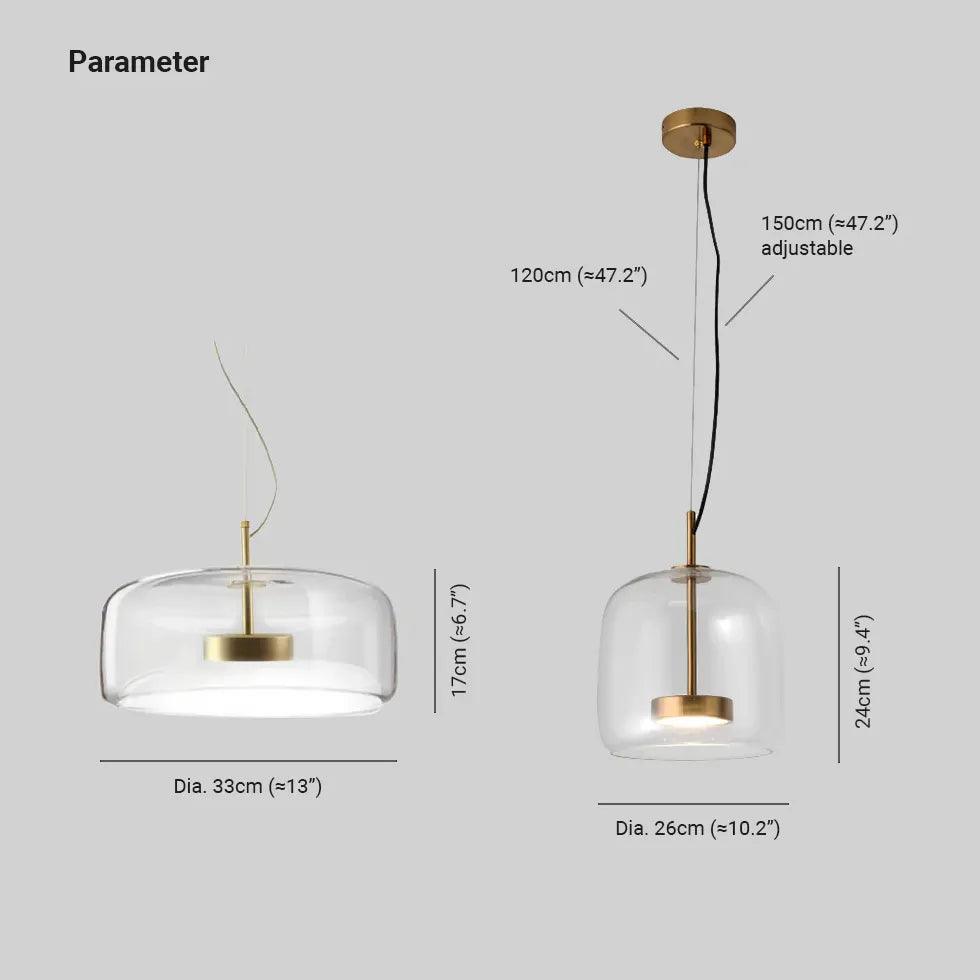 Modern Glass Disc Pendant Light - Sleek Round Dining Room Lighting Fixture for Kitchen Island, Breakfast Nook & Contemporary Home Decor