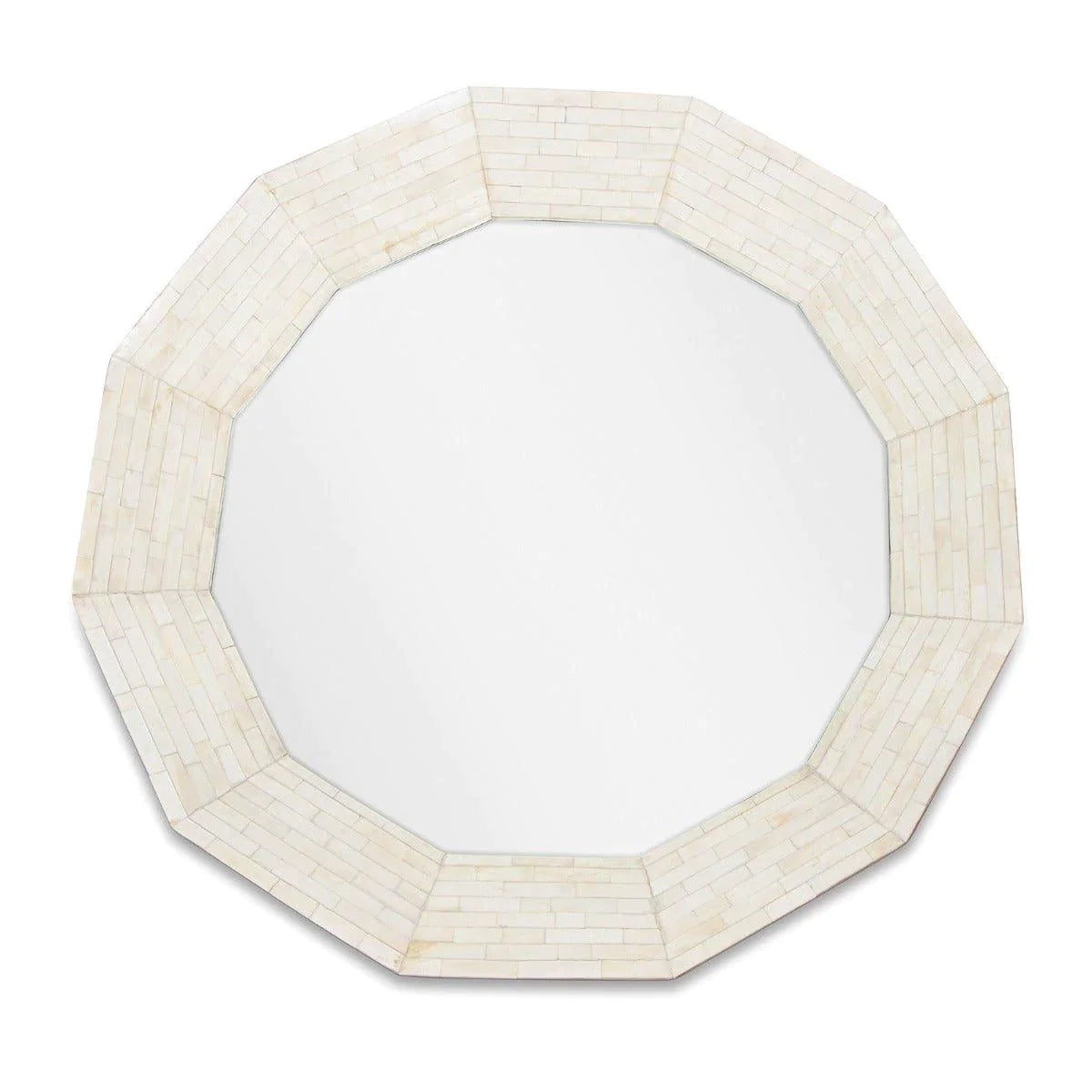 Ares Bone Mirror - Handcrafted Decorative Wall Mirror with Unique Bone Inlay Design for Boho, Gothic & Vintage Home Decor - Perfect for Living Room, Bedroom or Entryway