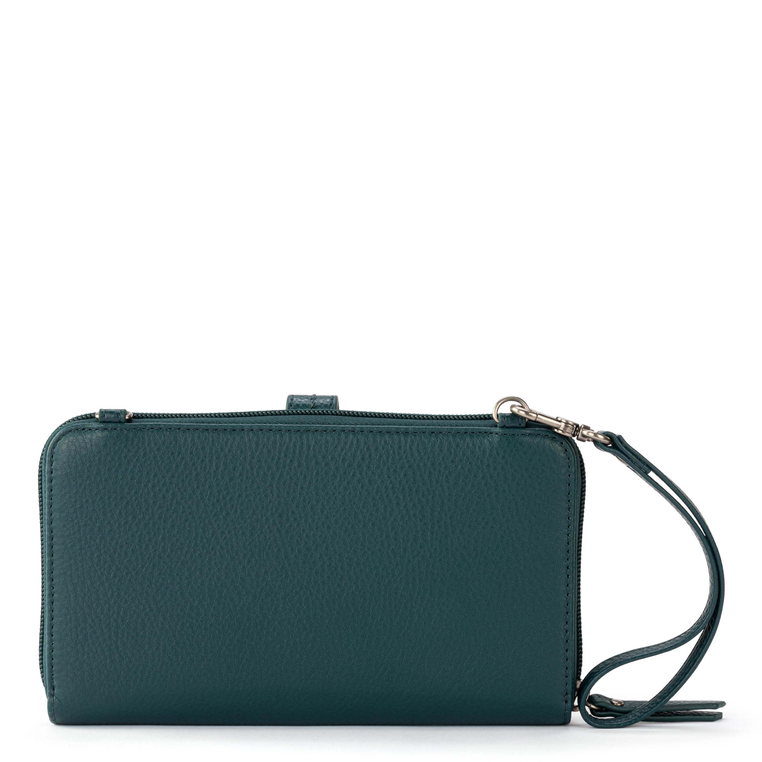 The Sak Iris Large Leather Crossbody Bag for Women - Convertible Wristlet Purse with Phone Pocket - Navy Blue Marine - Perfect for Travel, Shopping & Everyday Use