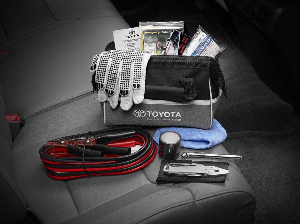 Toyota Emergency Car Kit - Roadside Assistance Essentials for Flat Tires, Jump Starts & Breakdowns | Perfect for Toyota Drivers, Road Trips & Vehicle Safety Preparedness