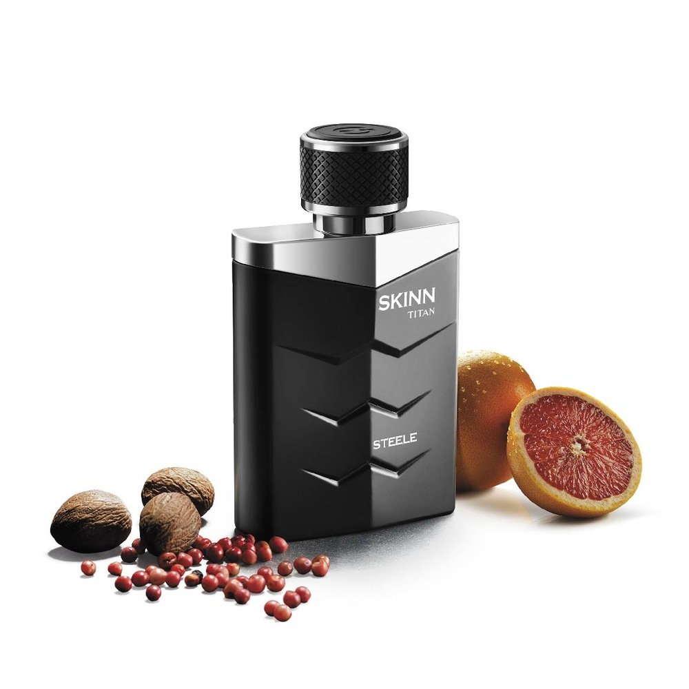 Skinn by Titan Steele Perfume for Men - 50ml EDP Long-Lasting Woody Musky Fragrance | IFRA Certified | Perfect Gift for Him | Ideal for Date Nights, Office & Special Occasions