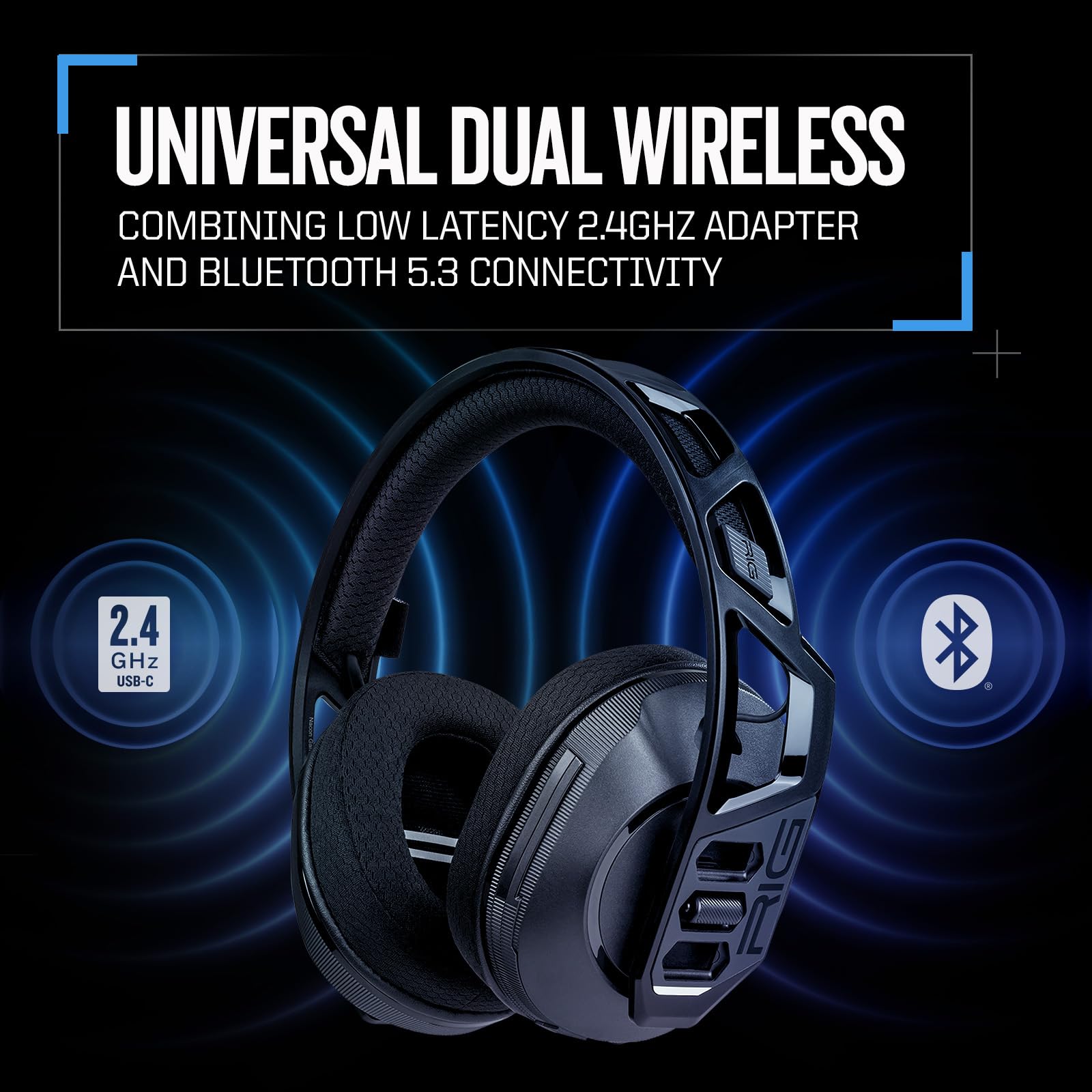 RIG 600 PRO HX Dual Wireless Gaming Headset with Bluetooth - Compatible with Xbox Series X|S, Xbox One, PS4, PS5, Nintendo Switch, PC & Mobile - Immersive Sound for Gaming, Streaming & Online Meetings