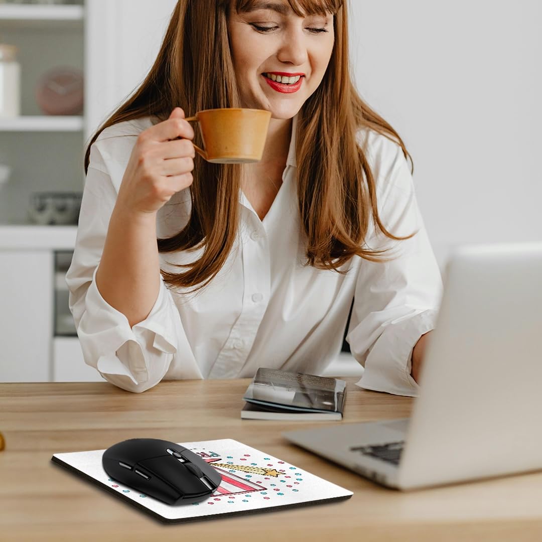 3D Rose Funny T-Rex Hates Yoga Mouse Pad - Non-Slip Rubber Base, Perfect for Office, Gaming & Home Computer Use
