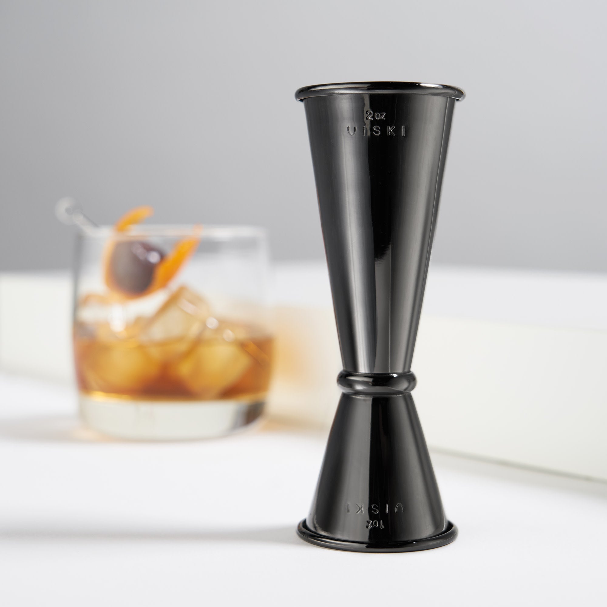 Warren Large Japanese Style Jigger - Premium Stainless Steel Bartender Measuring Cup for Cocktails, Mixology, and Home Bar Use - Perfect for Whiskey, Vodka, and Craft Cocktails