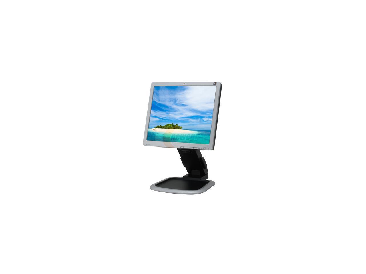 HP L1750 17-inch LCD Monitor - Carbonite/Silver, 5ms Response Time, 300 cd/m² Brightness, 800:1 Contrast Ratio with Built-in USB Hub - Ideal for Home Office, Gaming & Professional Workspaces