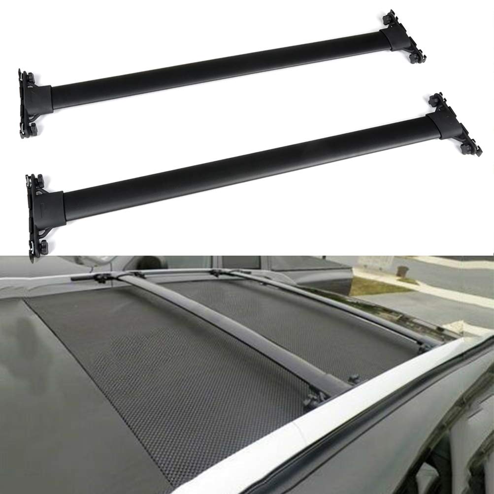 2Pcs Black Aluminum Roof Racks Cross Bars - 150LBS Capacity, Compatible with Lexus RX350 2010-2015 Models - Perfect for Cargo Carrier, Rooftop Bag & Luggage Storage - Ideal for Road Trips, Camping & Outdoor Adventures