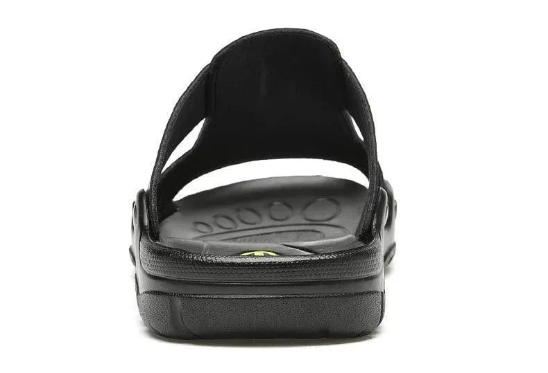 Comfortable Summer Slip On Leather Sandals for Women - Breathable & Lightweight Casual Shoes for Beach, Vacation, and Everyday Wear