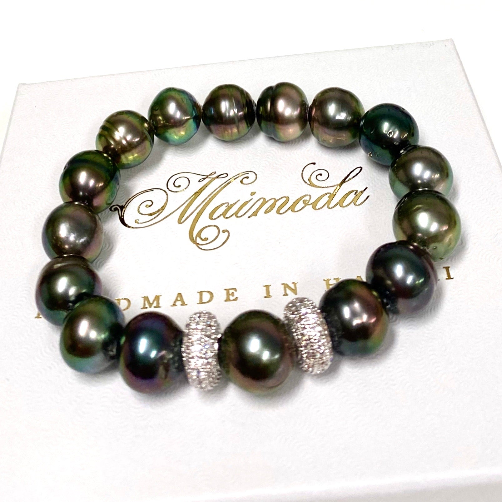 Tahitian Pearl Stretch Bracelet - Elegant & Adjustable Jewelry for Women - Perfect for Weddings, Parties & Everyday Wear