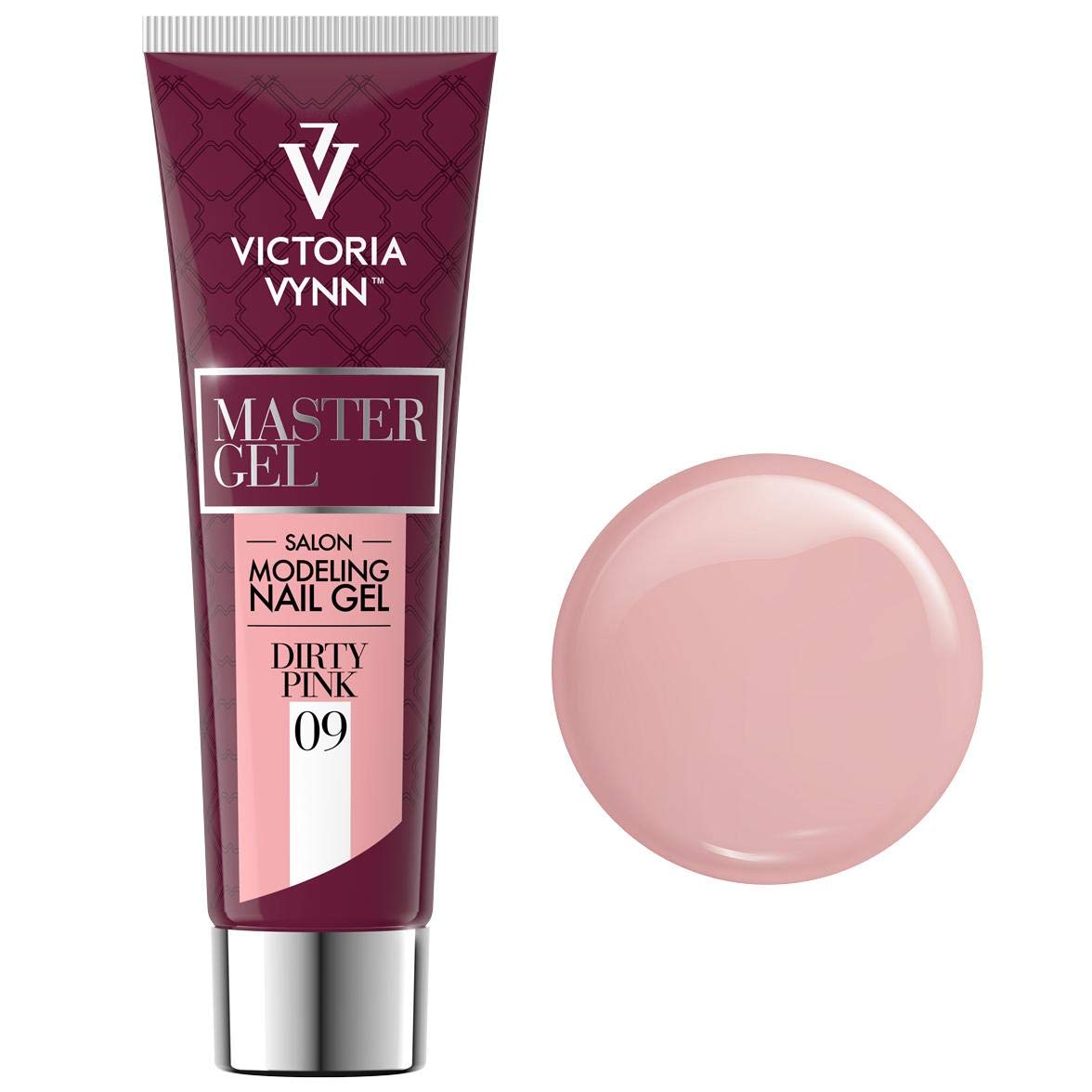 Victoria Vynn Master Gel UV LED Nail Polish - 09 Dirty Pink 60g | Professional Acrylic Builder Gel for Nail Extensions & Art | Salon-Quality, Long-Lasting Manicure & Pedicure | Perfect for Home DIY & Professional Nail Technicians