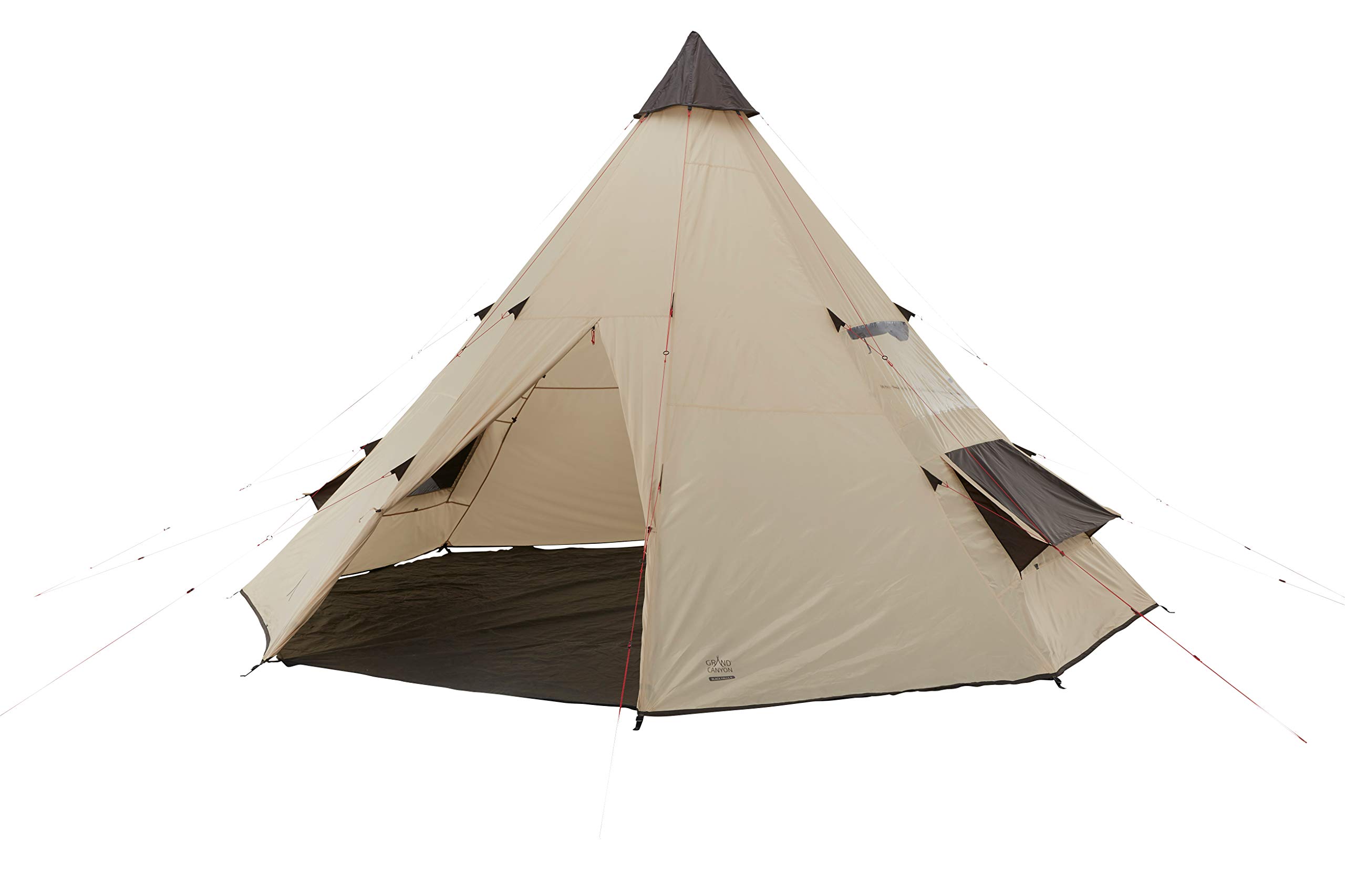 Grand Canyon Tents Black Falls 8-Person Camping Tent - Waterproof & Windproof for Outdoor Adventures, Hiking, and Family Camping Trips